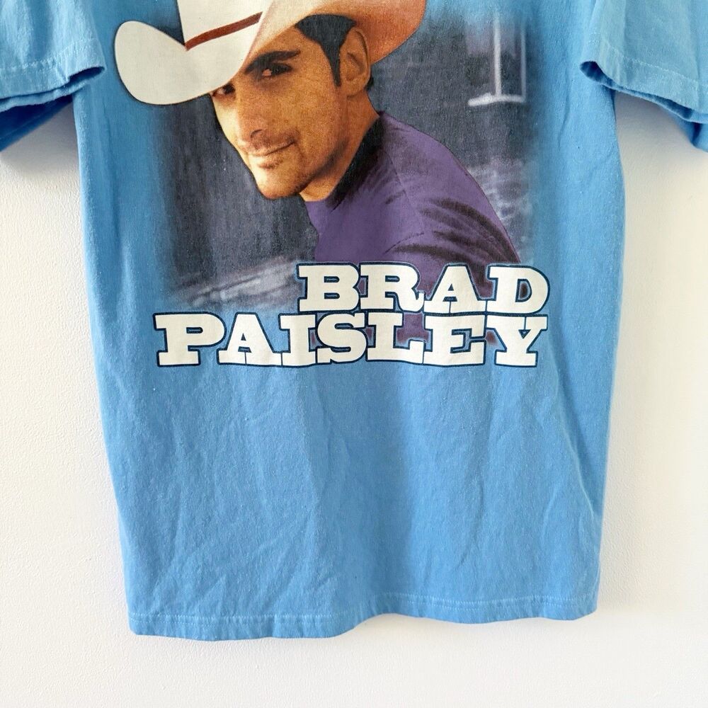 Vintage Y2K Brad Paisley Time Well Wasted Crewneck Tee Shirt Top Size S Small - Picture 10 of 16